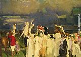George Wesley Bellows Famous Paintings - Polo Crowd